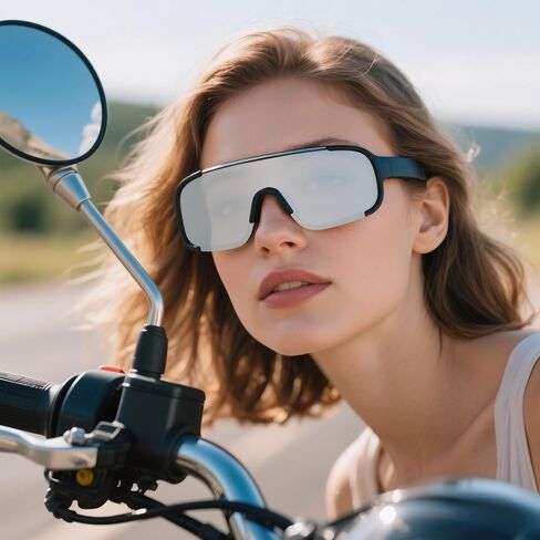 نظارات شمسية رياضية كبيرة الحجم للرجال والنساء، نظارات حماية من الأشعة فوق البنفسجية ذات مرآة مربعة للأنشطة الخارجية وركوب الدراجات والجري in Saudi Arabia