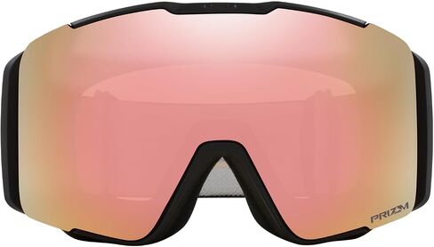 نظارات Oakley Line Miner Pro Low Bridge Fit Snow Goggle، حزام أسود غير لامع مع عدسة Prizm Snow Rose، مقاس متوسط in Saudi Arabia