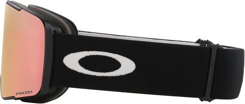 نظارات Oakley Line Miner Pro Low Bridge Fit Snow Goggle، حزام أسود غير لامع مع عدسة Prizm Snow Rose، مقاس متوسط in Saudi Arabia