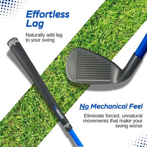 جهاز Lag Shot XL 7 Iron Swing Trainer للرجال الأطول - عمود أطول ومرن مصمم للطول والقوة | وتيرة الأخدود، والتأخر والتوقيت | قم ببناء أرجوحة قوية من أجل مسافة ودقة أفضل in Kuwait