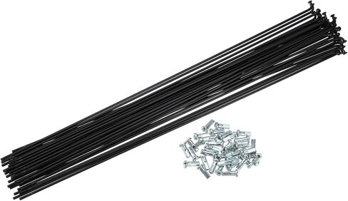 36 قطعة 14G J Bend 280mm x 2mm المتحدث دراجة دراجة مع الحلمات الصلب الأسود تصميم أنيق in Saudi Arabia