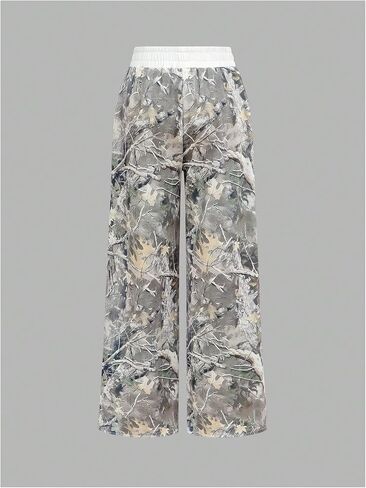 Girl's Y2k Camo Graphic Baggy Sweatpants Elastic Waist Wide Leg Workout Athletic Track Pants Trousers in Saudi Arabia