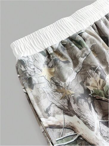 Girl's Y2k Camo Graphic Baggy Sweatpants Elastic Waist Wide Leg Workout Athletic Track Pants Trousers in Saudi Arabia