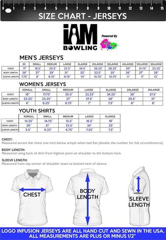Logo Infusion I AM Bowling Jersey ياقة وشاح بأكمام قصيرة 2130-ST صنع في الولايات المتحدة الأمريكية Storm in Kuwait