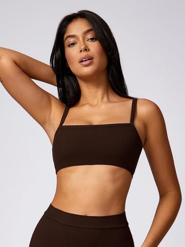 Womens Sports Bra Workout Tops with Built in Bras Crop Yoga Tank Top Athletic Top in Saudi Arabia