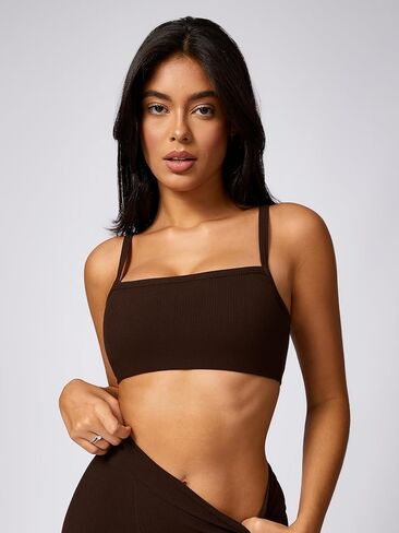Womens Sports Bra Workout Tops with Built in Bras Crop Yoga Tank Top Athletic Top in Saudi Arabia