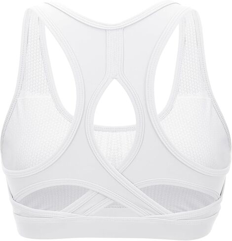 Women's Sports Bra, Motion Control, High Impact Sports Bra for Women, Criss-Cross Back Padded Sports Bras with Removable Cups in Saudi Arabia