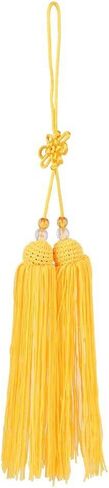 Chinese Tassel Taiji Sword Tassel Silk Chinese Kungfu Sword Tassel Sword for Taiji Martial Arts Supplies Drama Accessories (Yellow Short Sword Tassel) in Saudi Arabia