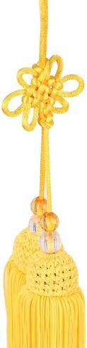 Chinese Tassel Taiji Sword Tassel Silk Chinese Kungfu Sword Tassel Sword for Taiji Martial Arts Supplies Drama Accessories (Yellow Short Sword Tassel) in Saudi Arabia