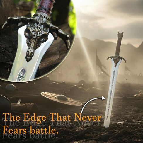 Conan The Barbarian Real Swords42 '' Handmade Conan Atlantean 1095 Carbon Steel Brass Fittings, Full Tang, Leather Sheath Viking Real King Sword 7.5 lbs Gifts for Men (Conan Father Sword) in Saudi Arabia