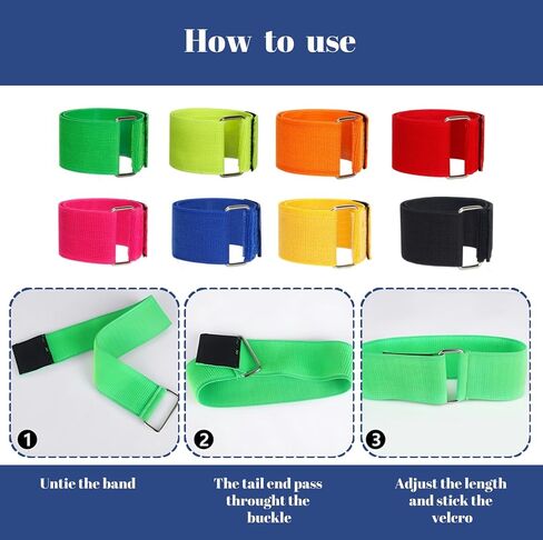 10 PCS 3 Legged Race Bands - Heavy-Duty Elastic Straps for All Ages, Outdoor Field Day Games, Team Building Activities, Family Fun (5 Colors) in Saudi Arabia