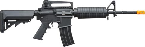 مسدس Lancer التكتيكي Gen 2 Airsoft M4A1 Carbine Polymer AEG مع بطارية 9.6 فولت Nimh 1600 مللي أمبير في الساعة، شاحن، 1000 طلقة 0.20 جرام BBS متضمنة (أسود/أسمر) in Kuwait