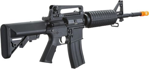 مسدس Lancer التكتيكي Gen 2 Airsoft M4A1 Carbine Polymer AEG مع بطارية 9.6 فولت Nimh 1600 مللي أمبير في الساعة، شاحن، 1000 طلقة 0.20 جرام BBS متضمنة (أسود/أسمر) in Kuwait