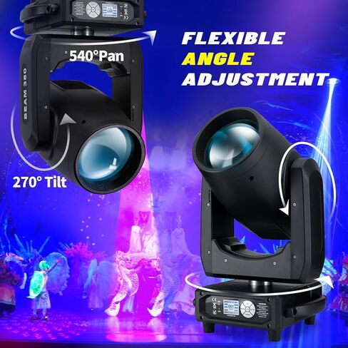 Moving Head Light, DMX 512 Wash Lights with Strobe & Sound Activation for KTV, Parties, Weddings, Nightclubs, Discos, Bars, Live Shows (295W) in Saudi Arabia