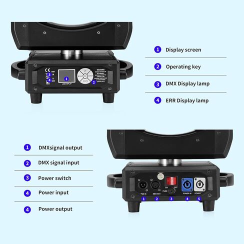 Moving Head Light, DMX 512 Wash Lights with Strobe & Sound Activation for KTV, Parties, Weddings, Nightclubs, Discos, Bars, Live Shows (295W) in Saudi Arabia
