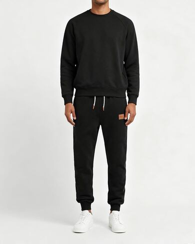 بنطال رياضي رجالي من الصوف من WATERWANG ثقيل الوزن من القطن مدبب للركض والجري مع جيوب in Kuwait