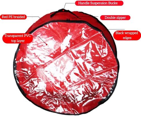Weatherproof Life Ring Storage Bag – Life Ring Cover Holds 2 Lifebuoys + Rescue Gear – UV Resistant, Waterproof, Cold-Resistant – Double Zipper, Handle & Hook – for Pools, Water Parks, Docks, Boats in Saudi Arabia