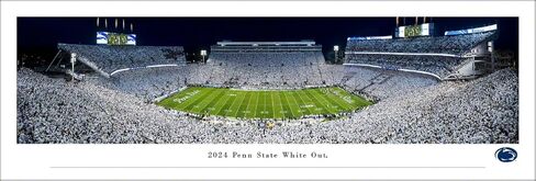 2024 Penn State White Out Football - ملصق غير مؤطر من Blakeway Panoramas (40 بوصة عرض × 13.5 بوصة ارتفاع) in Saudi Arabia