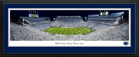 2024 Penn State White Out Football - ملصق غير مؤطر من Blakeway Panoramas (40 بوصة عرض × 13.5 بوصة ارتفاع) in Kuwait