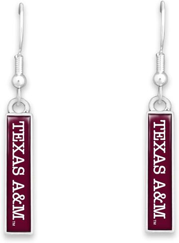 من القلب تكساس A&M Aggies اسم الأقراط الفضية والمجوهرات هدية TAMU in Saudi Arabia