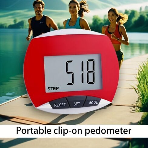 Portable Clip-on Pedometer for Walking, Running, and Outdoor Sports - Lightweight Step Counter for Seniors and Adults in Saudi Arabia