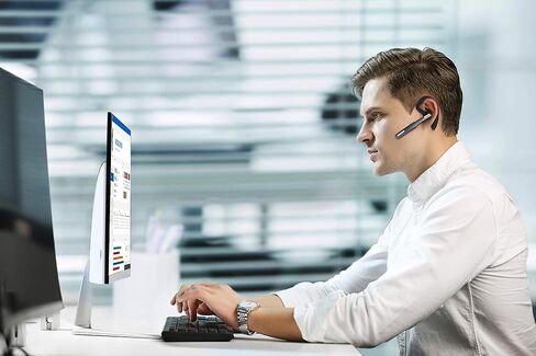 سماعات رأس Bluetooth ، سماعة أذن Bluetooth اللاسلكية V5.0 خالية من اليدين مع ميكروفون مدمج للقيادة/العمل/المكتب ، متوافق مع iPhone و Android in Kuwait