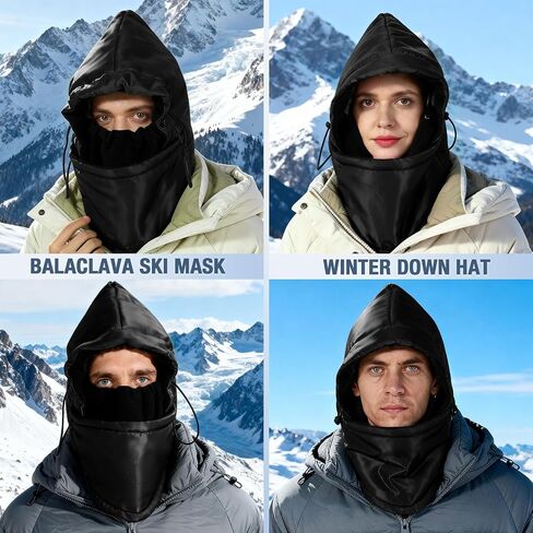 Winter Balaclava Ski Mask for Men, Windproof Beanie Hat Therma Fleece Hood, Winter Snow Gear for Outdoor, Motorcycle Skiing in Saudi Arabia