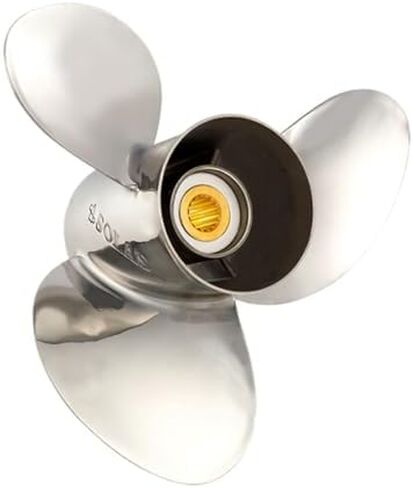 مروحة كهربائية نادرة من الفولاذ المقاوم للصدأ متوافقة مع Nissan/Tohatsu Mfs50 13 Spline 50 35-50 Hp 2014-2018 بواسطة 5331-110-15 143005 353-64107-0 Nm889410150 قطر 11 بوصة × 15 بوصة × 13-Spline Rh in Kuwait