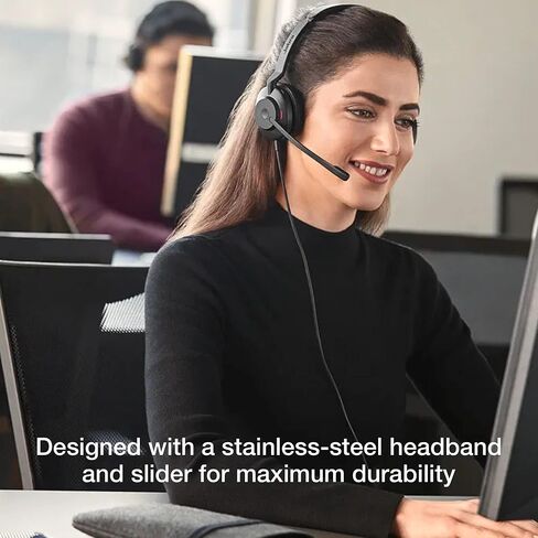 jabra evolve2 30 سماعات الكمبيوتر الاستريو USB مع الميكروفون للفرق - سماعات رأس مريحة خفيفة الوزن مع ميكروفونات الإلغاء الضوضاء المدمجة وسماعات الرأس مع جودة صوت فائقة ، قطعة قماش GTW in Saudi Arabia