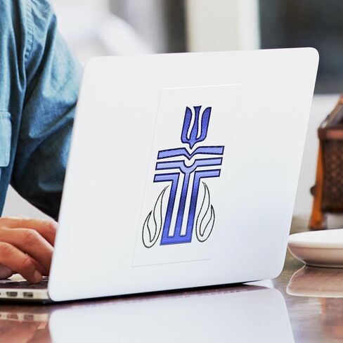 ملصق CafePress Presbyterian Cross مستطيل الشكل، ملصق ممتص للصدمات للسيارة in Kuwait