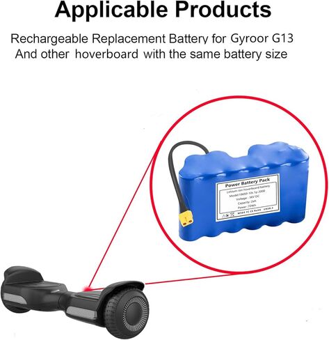 36v 2Ah Hoverboard Replacement Battery for Gyroor G13 Hoverboard 72Wh in Kuwait