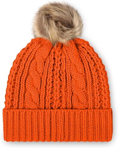 قبعة صغيرة للسيدات من FOCO Denver Broncos بشعار الدوري الوطني لكرة القدم الأمريكية من الفرو الصناعي، لون الفريق in Saudi Arabia