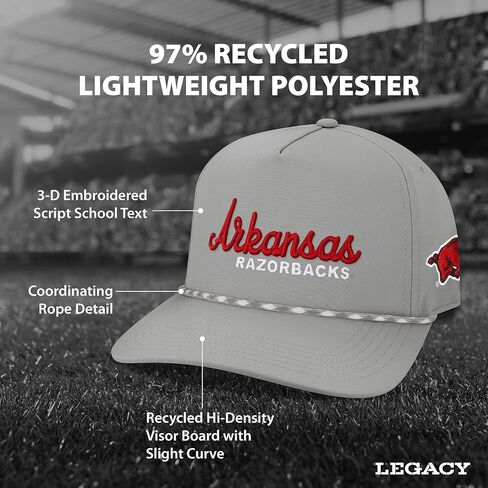 Legacy NCAA Officially Licensed Rope Hat, Lightweight Cap for Men & Women, Caddy, One Size Fits Most, Snapback Closure in Kuwait