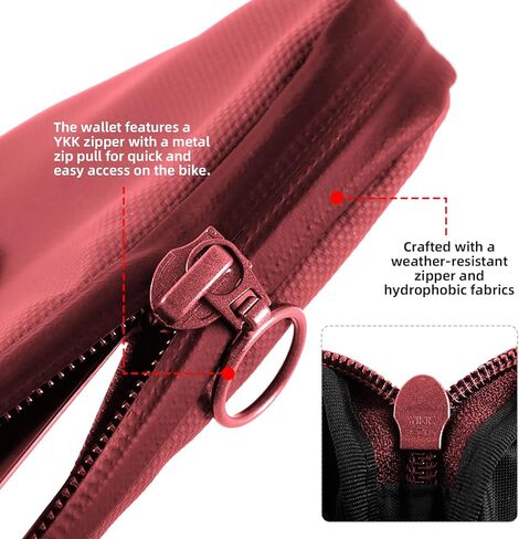 YKYWBIKE حافظة أساسيات ركوب الدراجات، حقيبة هاتف خلوي مقاومة للماء، حقيبة أدوات الدراجة للجيرسي، محفظة ركوب الدراجات مقاومة للعرق، حقيبة ركوب الدراجات مقاومة للأوساخ، عنابي in Kuwait