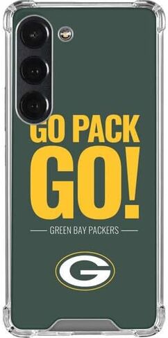 حافظة هاتف Skinit الشفافة متوافقة مع هاتف Galaxy S23 - تصميم شعار فريق Green Bay Packers المرخص رسميًا من NFL in Saudi Arabia