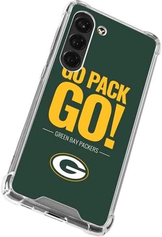 حافظة هاتف Skinit الشفافة متوافقة مع هاتف Galaxy S23 - تصميم شعار فريق Green Bay Packers المرخص رسميًا من NFL in Saudi Arabia