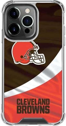 Skinit Clear Phone Case Compatible with iPhone 15 Pro Max - Officially Licensed NFL Cleveland Browns Design in Saudi Arabia