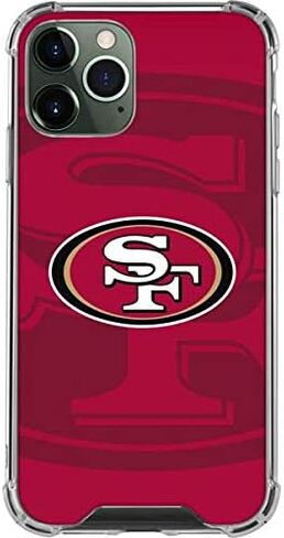 Skinit Clear Phone Case Compatible with iPhone 12 Pro Max - Officially Licensed NFL San Francisco 49ers Double Vision Design in Saudi Arabia