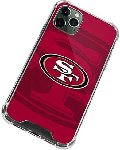 Skinit Clear Phone Case Compatible with iPhone 12 Pro Max - Officially Licensed NFL San Francisco 49ers Double Vision Design in Saudi Arabia