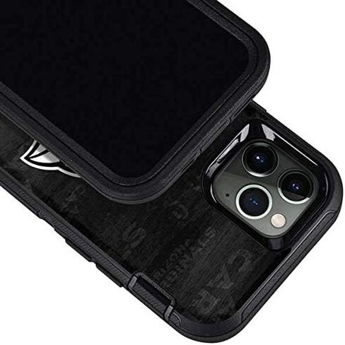 غلاف هاتف Skinit متوافق مع حافظة OtterBox Defender لهاتف iPhone 12 Pro Max - تصميم مرخص رسميًا من NFL Arizona Cardinals باللونين الأبيض والأسود in Saudi Arabia