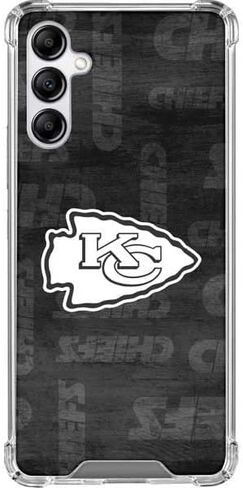 حافظة هاتف Skinit الشفافة متوافقة مع هاتف Galaxy A14 5G - تصميم أسود وأبيض مرخص رسميًا من NFL Kansas City Chiefs in Saudi Arabia