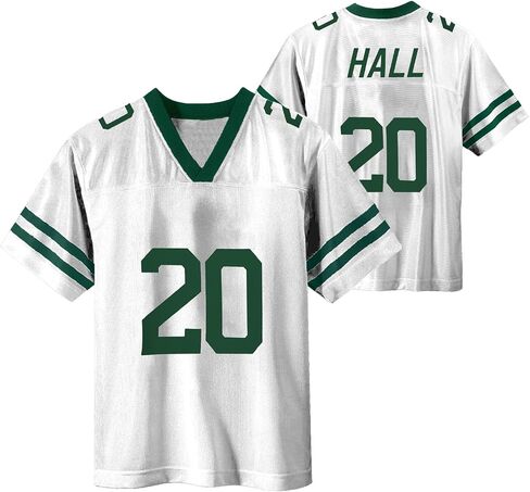 Breece Hall New York Jets White #20 NFL Kids Youth 4-20 اسم ورقم لاعب الارتداد جيرسي in Saudi Arabia
