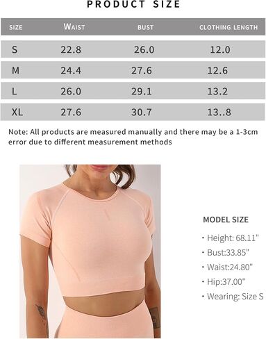 Women's Seamless Yoga Short Sleeve Shirt with Contoured Shoulder Stitching and Elastic Waist Stretch Activewear for Gym in Saudi Arabia