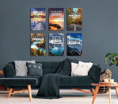 KOVESXRK Office Inspirational Wall Decor,Motivational Teamwork Wall Decor for Office,Teamwork Wall Art for Workplace,Set of 6 C in Saudi Arabia