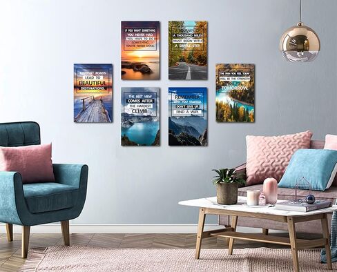 KOVESXRK Office Inspirational Wall Decor,Motivational Teamwork Wall Decor for Office,Teamwork Wall Art for Workplace,Set of 6 C in Saudi Arabia