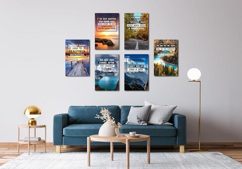 KOVESXRK Office Inspirational Wall Decor,Motivational Teamwork Wall Decor for Office,Teamwork Wall Art for Workplace,Set of 6 C in Saudi Arabia