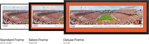 كرة القدم Texas Longhorns، منطقة النهاية - حصيرة مزدوجة، صورة مؤطرة فاخرة من Blakeway Panoramas (44 بوصة عرض × 18 بوصة ارتفاع) in Saudi Arabia