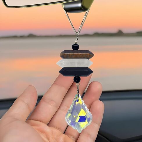 ملحقات سيارة Crystal Sun الخلفية للسيارات ، بلينغ إطلالة خلفية مرآة داخلية للنساء الرجال ، ديكور سيارة لطيف معلقة ، يعكس الضوء والطاقة النابضة بالحياة in Saudi Arabia