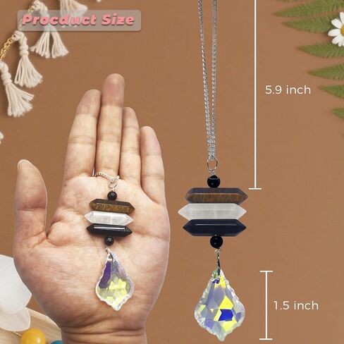 ملحقات سيارة Crystal Sun الخلفية للسيارات ، بلينغ إطلالة خلفية مرآة داخلية للنساء الرجال ، ديكور سيارة لطيف معلقة ، يعكس الضوء والطاقة النابضة بالحياة in Saudi Arabia