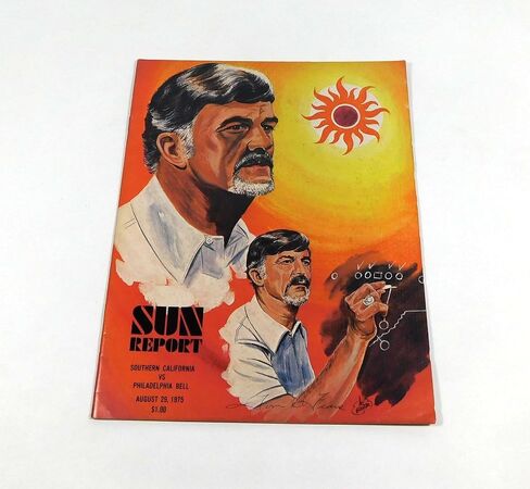1975 Philadelphia Bell at Southern California Sun WFL Football Program 8-29-75 - NFL Programs in Saudi Arabia